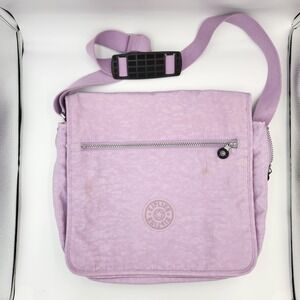 Kipling Madhouse Messenger Bag Lavender 16" x‎ 12" Crossbody Expandable Laptop